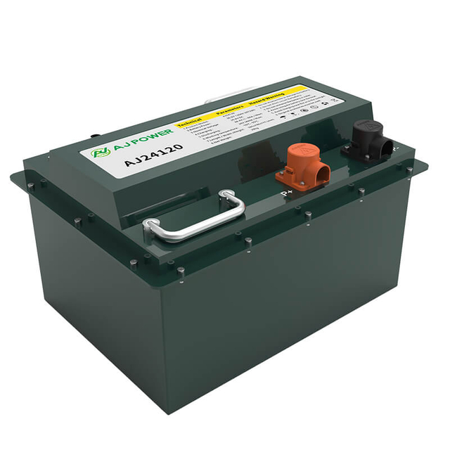 Batterie de puissance supérieure AJ24120 25,6 V 120 Ah 3,07 kWh pour secours d'urgence